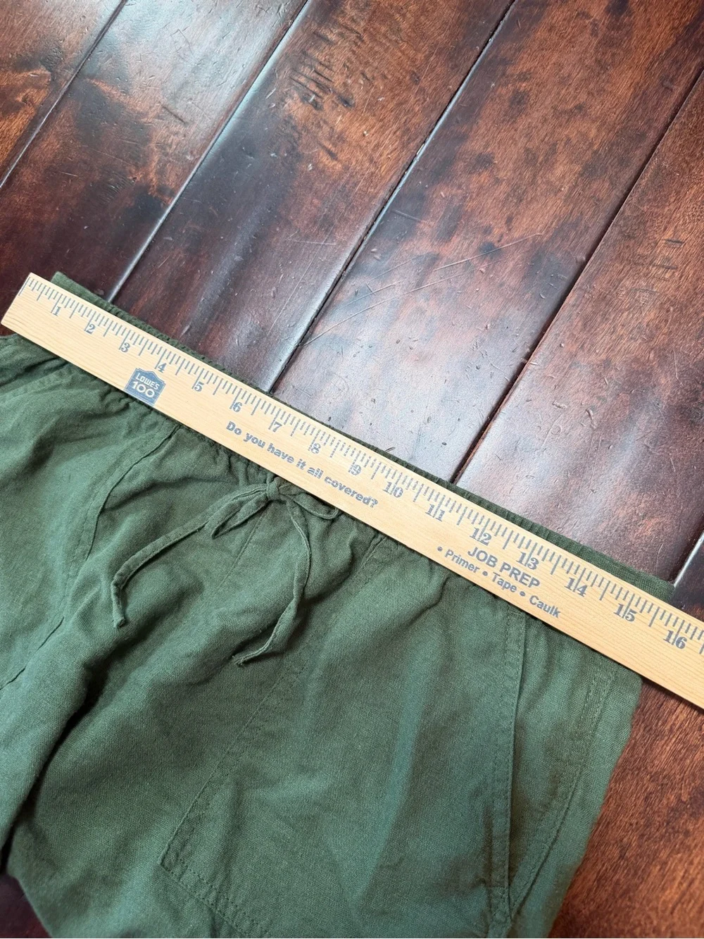 J. Crew - Olive Green Linen Blend Drawstring Shorts